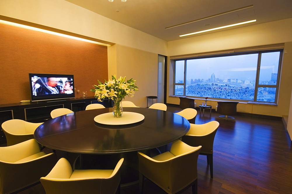 Pangu Plaza, Beijing's most expensive luxury apartment which is located at the Olympic Park and has views of the National Stadium, Beijing, China, Asia