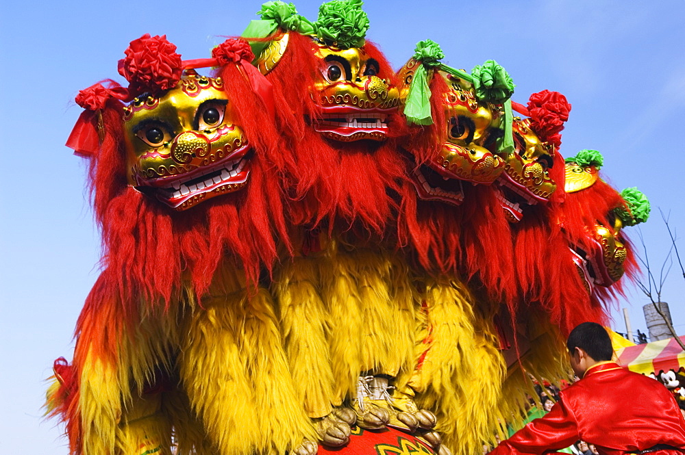 Lion Dance, Chinese New Year, Spring Festival, Beijing, China, Asia