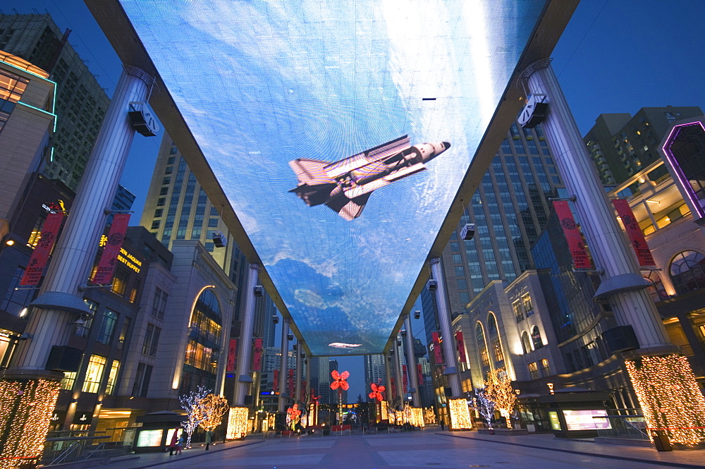 Asia's largest TV screen at The Place shopping centre, Beijing, China, Asia