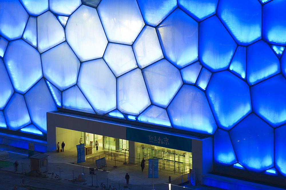 The Water Cube National Aquatics Center swimming arena in the Olympic Park, Beijing, China, Asia