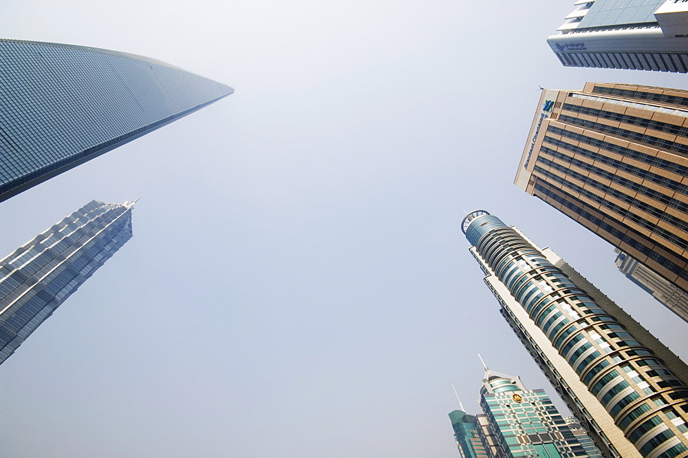 Modern skyscrapers and mainland China's highest building, the International Finance Center in Pudong New Area, Shanghai, China, Asia