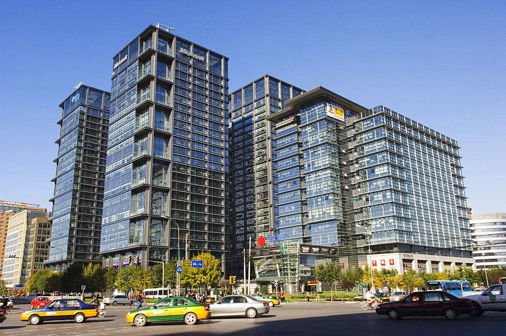 Modern architecture and Microsoft Building at Tsinghua Scientific Park in Wudaokou area, Haidian district, Beijing, China, Asia