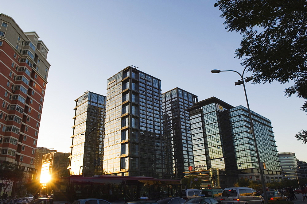 Modern architecture and Microsoft Building at Tsinghua Scientific Park in Wudaokou area, Haidian district, Beijing, China, Asia