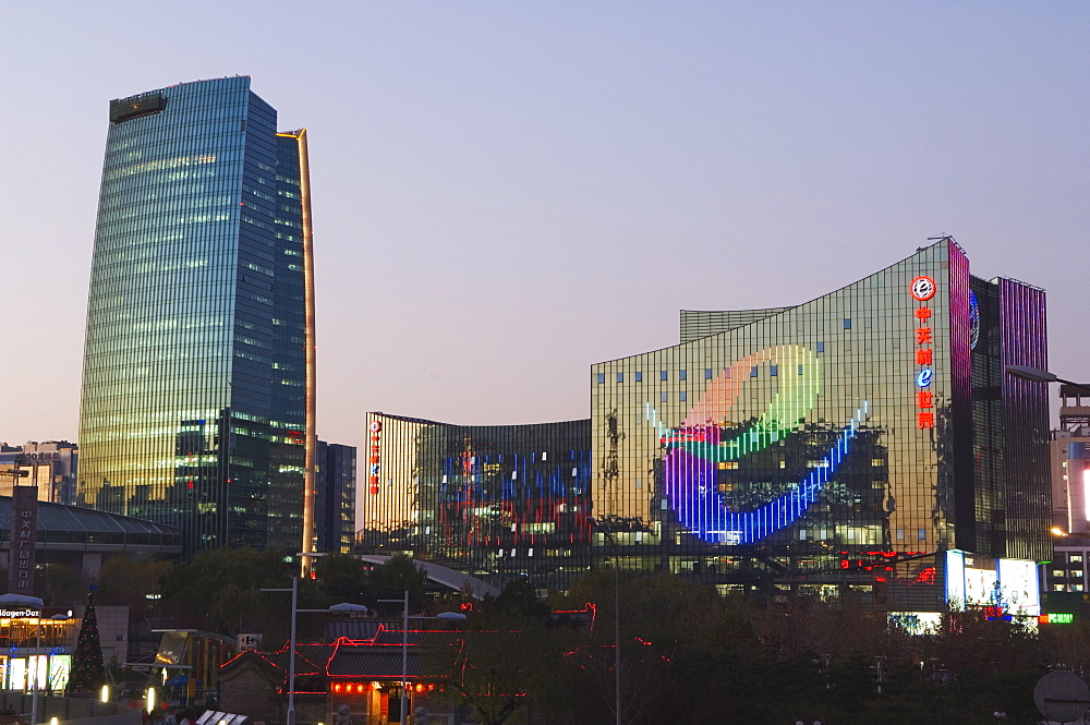 The Sinosteel and e Plaza building in Zhongguancun, China's biggest computer and electronic shopping center, Haidian district, Beijing, China, Asia