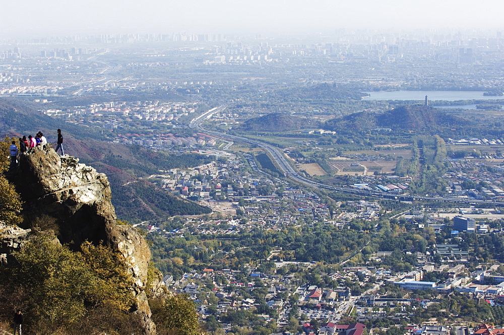 Panoramic city view from Fragrant Hills Park, Beijing, China, Asia