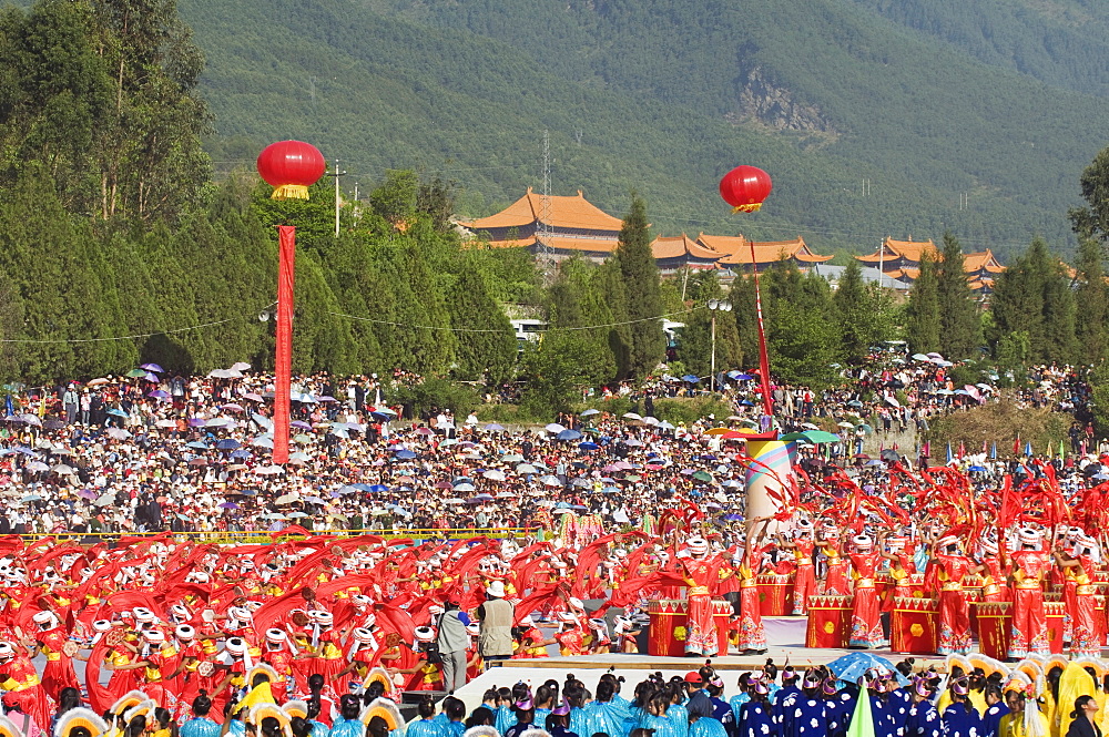 Sanyuejie Third Moon Bai festival in Dali, Yunnan Province, China, Asia