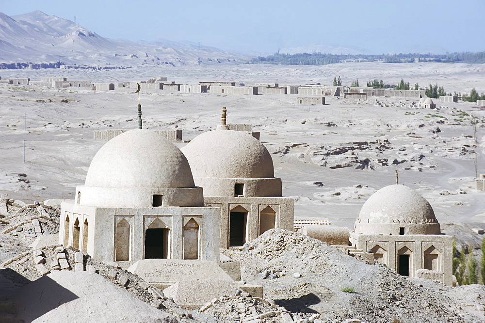 Ruined city of Jiaohe, Turpan on the Silk Route, UNESCO World Heritage Site, Xinjiang Province, China, Asia