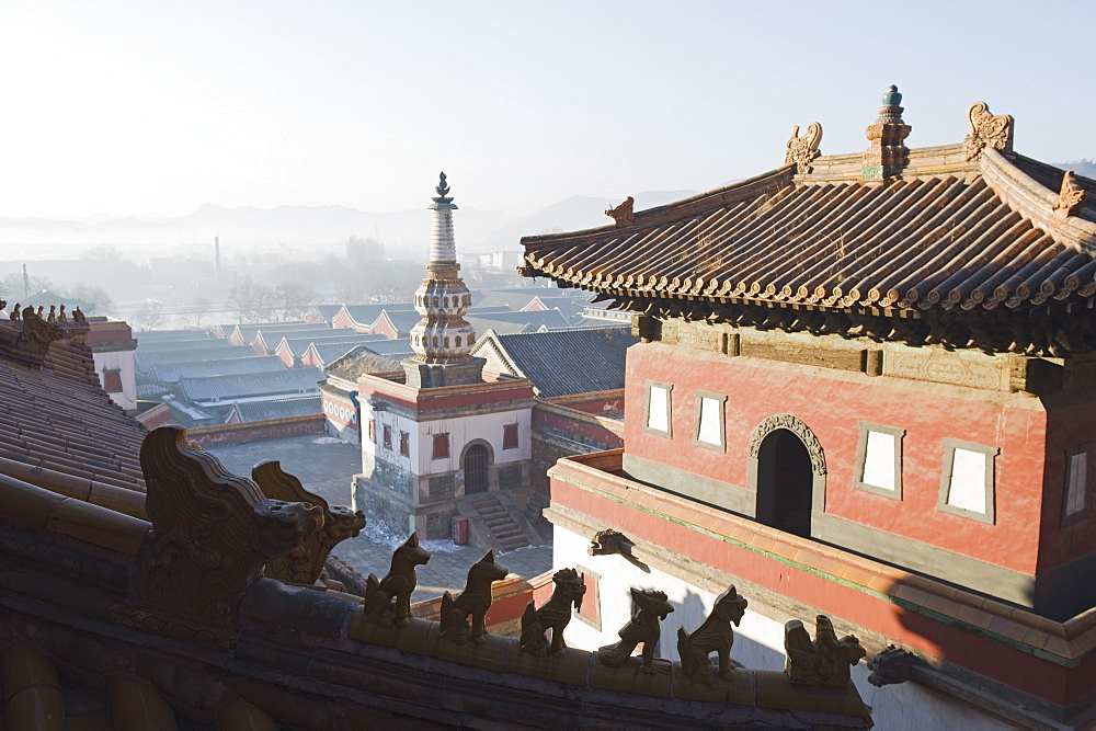 Puning Si outer temple dating from 1755, Chengde city, UNESCO World Heritage Site, Hebei Province, China, Asia