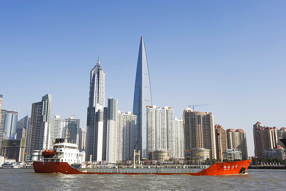 International Finance Tower and skyline of Pudong new area, Shanghai, China, Asia