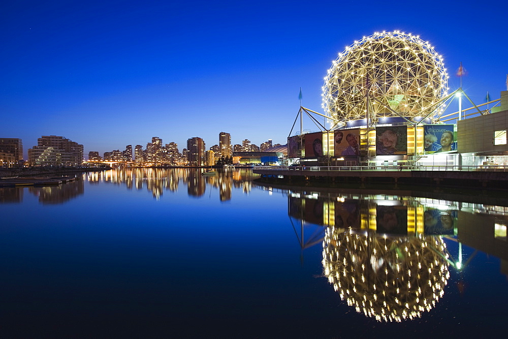 Telus Science World, on False Creek, Vancouver, British Columbia, Canada, North America