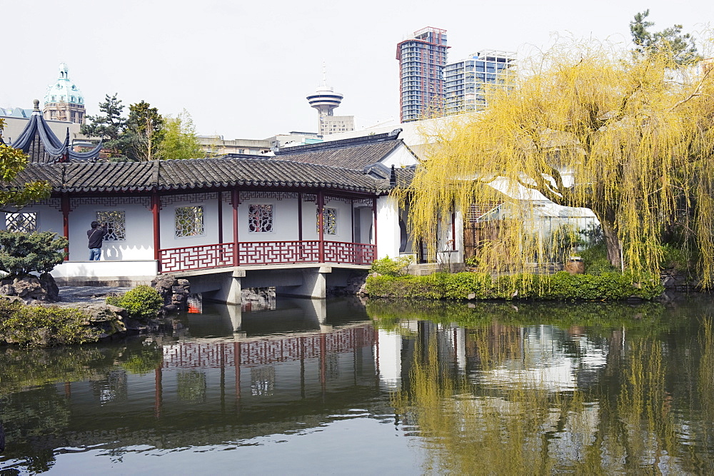 Pavilion in Dr. Sun Yat Sen Park, Chinatown, Vancouver, British Columbia, Canada, North  America