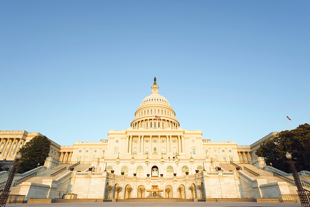 Sunset on The Capitol Building, Capitol Hill, Washington D.C., United States of America, North America