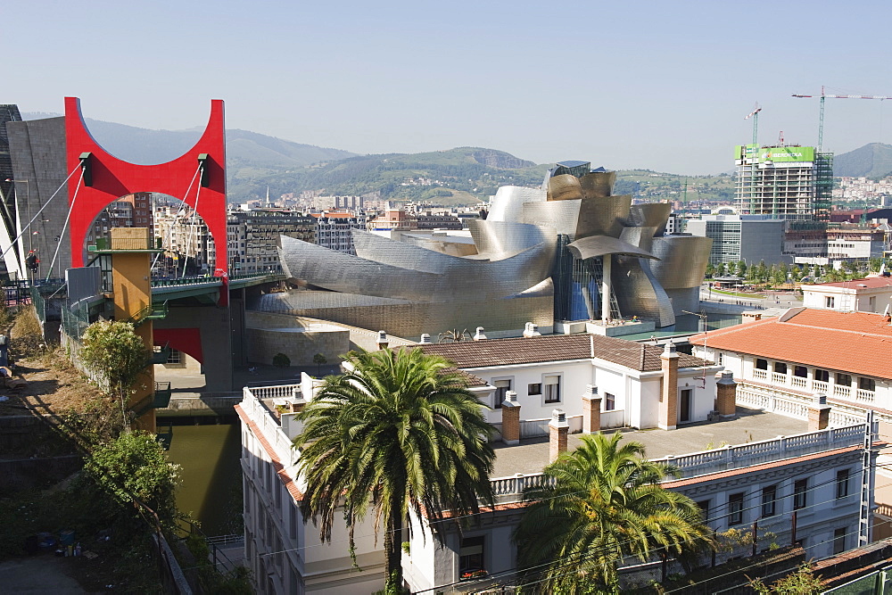 The Guggenheim, designed by Canadian-American architect Frank Gehry, built by Ferrovial, Bilbao, Basque country, Spain, Europe