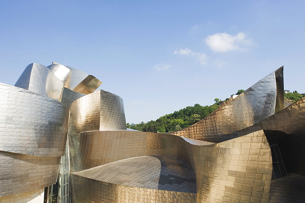 The Guggenheim, designed by Canadian-American architect Frank Gehry, built by Ferrovial, Bilbao, Basque country, Spain, Europe