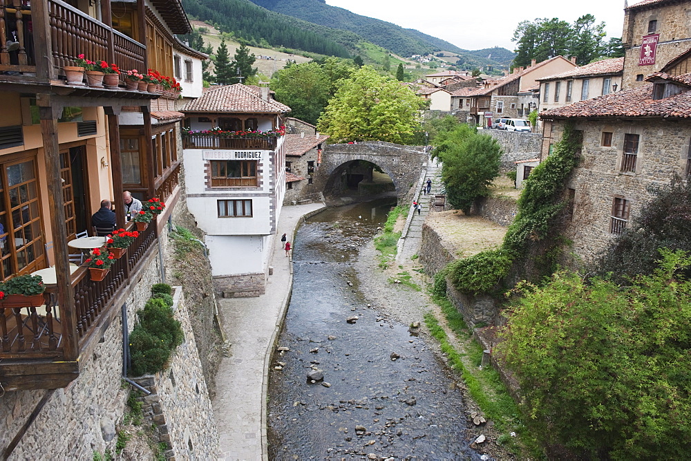 Old town of Potes in Picos de Europa National Park, Spain, Europe