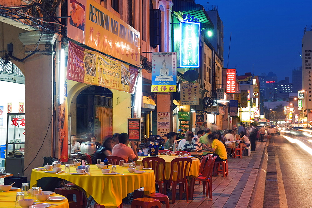 Outdoor restaurant, Chinatown, Kuala Lumpur, Malaysia, Southeast Asia, Asia