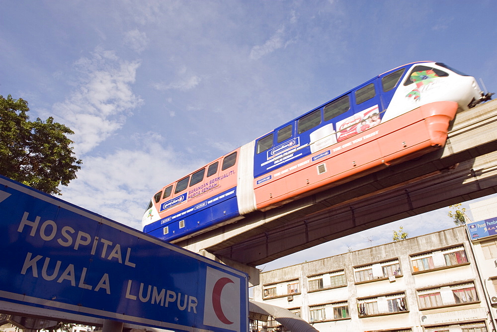 Monorail, Kuala Lumpur, Malaysia, Southeast Asia, Asia