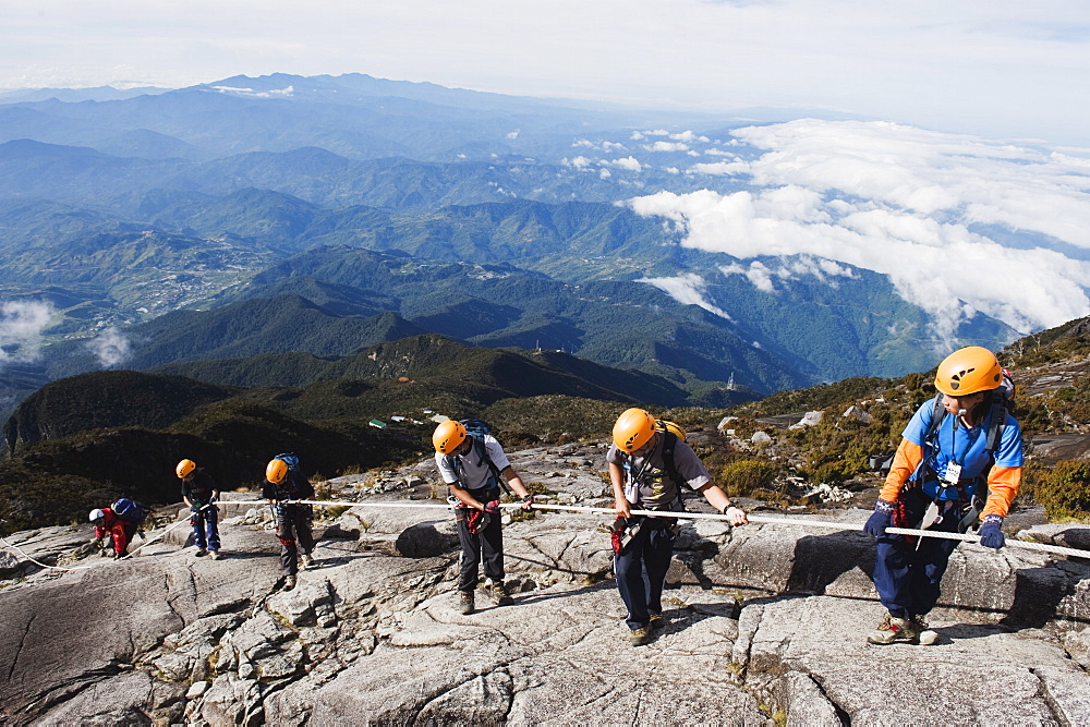 Via ferrata, Kinabalu National Park, Malaysia's highest mountain 4095m, Sabah, Borneo, Malaysia, Southeast Asia, Asia