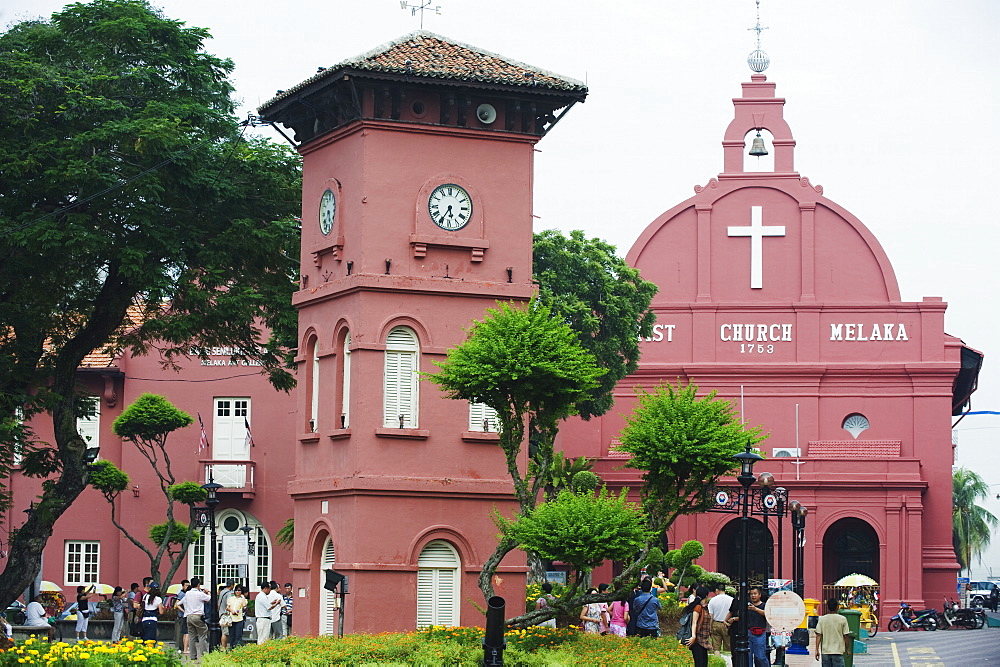 Christ Church, Town Square, Melaka (Malacca), Melaka State, Malaysia, Southeast Asia, Asia