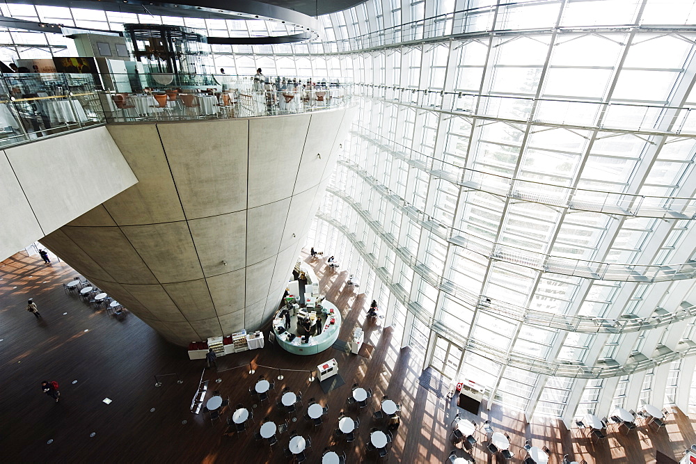 Restaurant inside Kisho Kurokawa, 2007, National Art Centre (NACT) Roppongi, Tokyo, Japan, Asia