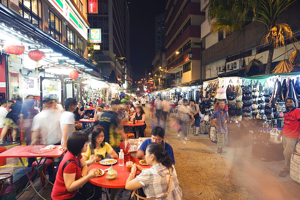 Outdoor restaurant, Petaling Street, Chinatown, Kuala Lumpur, Malaysia, Southeast Asia, Asia