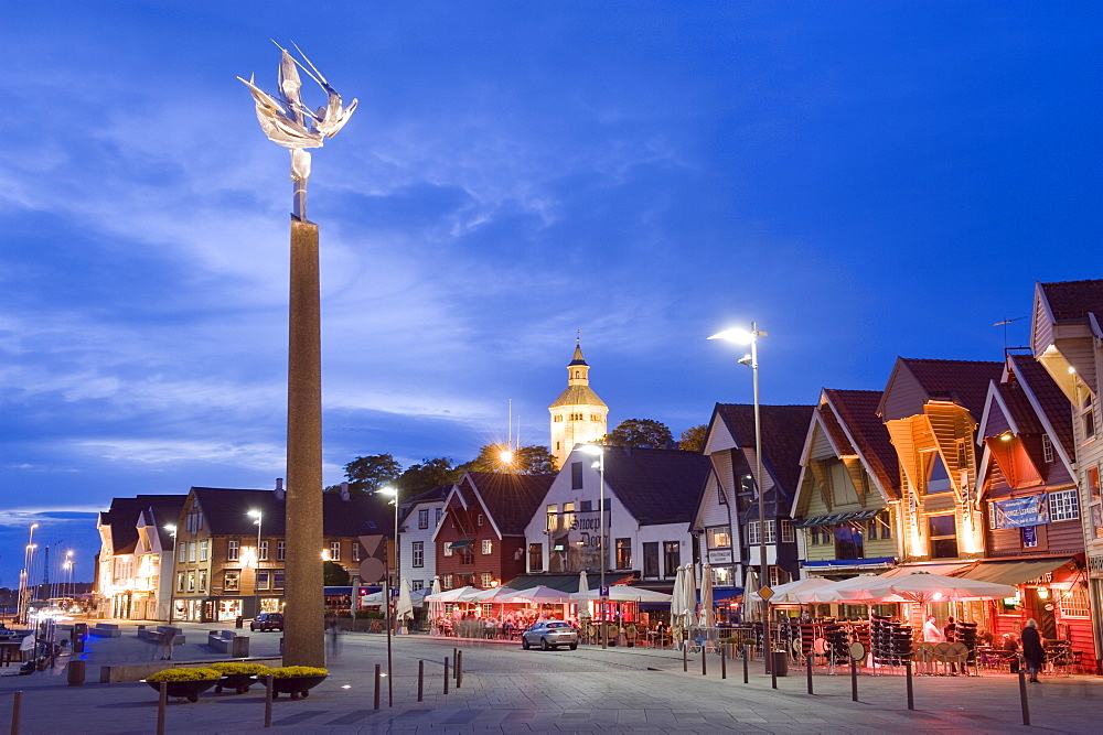 Historic harbour warehouses, Stavanger, Norway, Scandinavia, Europe