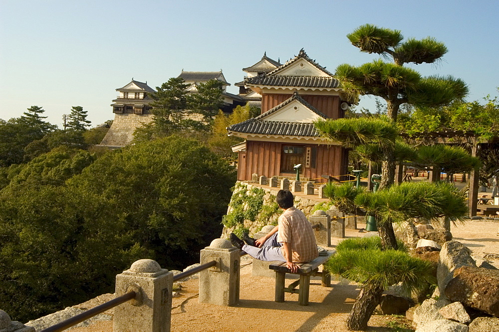 Matsuyama castle, Matsuyama city, Shikoku, Japan, Asia