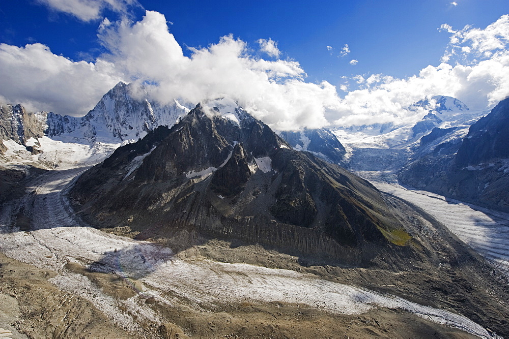 Mer de Glace glacier, Mont Blanc range, Chamonix, French Alps, France, Europe