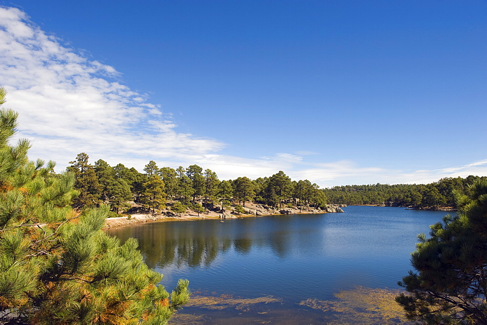 Lake Arareko, Creel, Barranca del Cobre (Copper Canyon), Chihuahua state, Mexico, North America