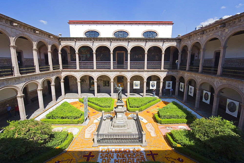 Colegio de San Nicolas, dating from 1540, The University of Michoacan, first university in the Americas, Morelia, UNESCO World Heritage Site, Michoacan state, Mexico, North America