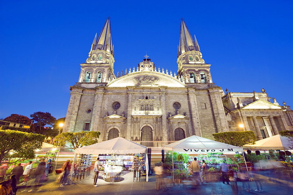 Cathedral in Plaza de Armas, Guadalajara, Mexico, North America