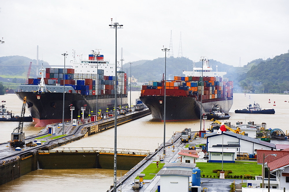 Miraflores Locks, Panama Canal, Panama City, Panama, Central America