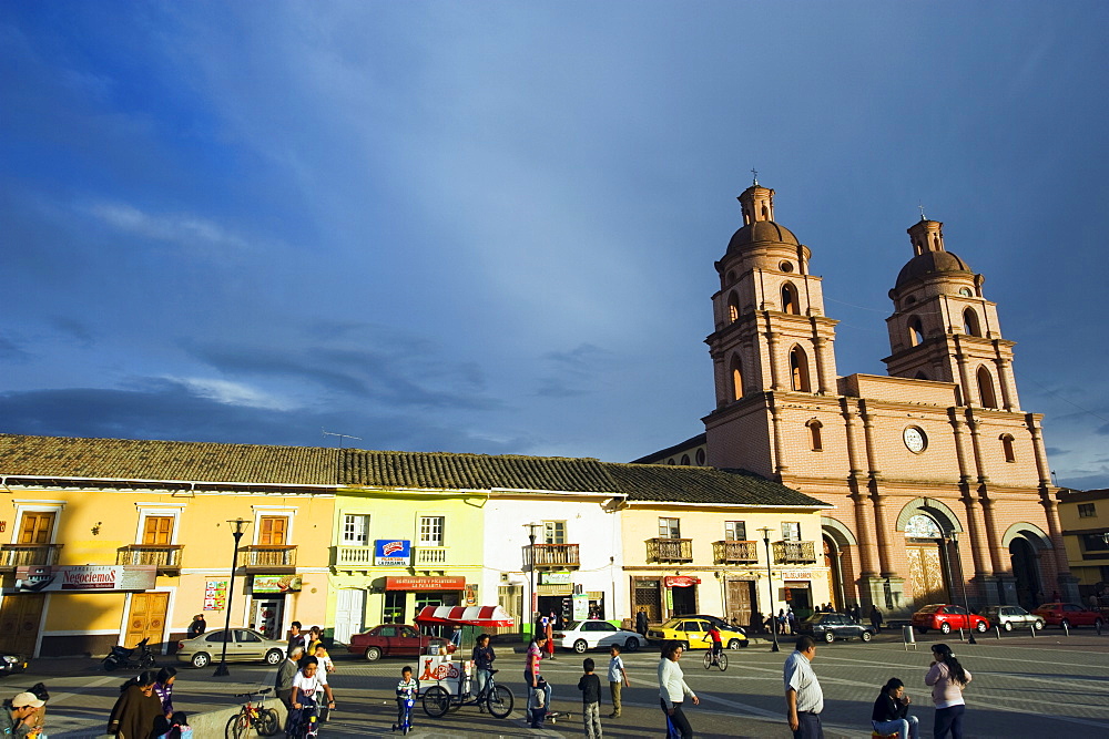 Central plaza and Cathedral, Ipiales, Colombia, South America