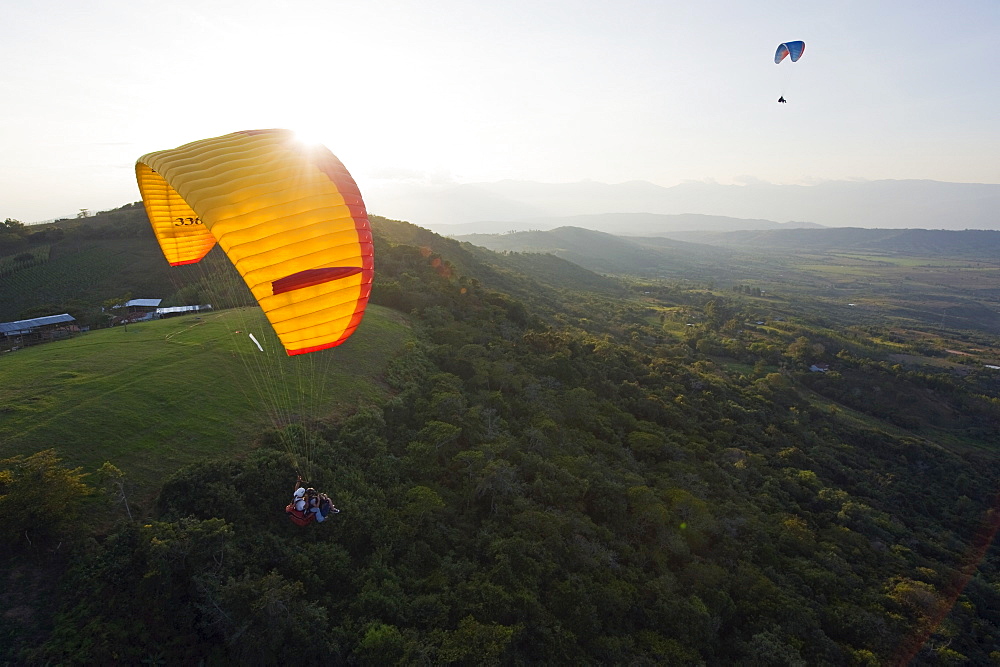 Paragliding in San Gil, adventure sports capital of Colombia, San Gil, Colombia, South America