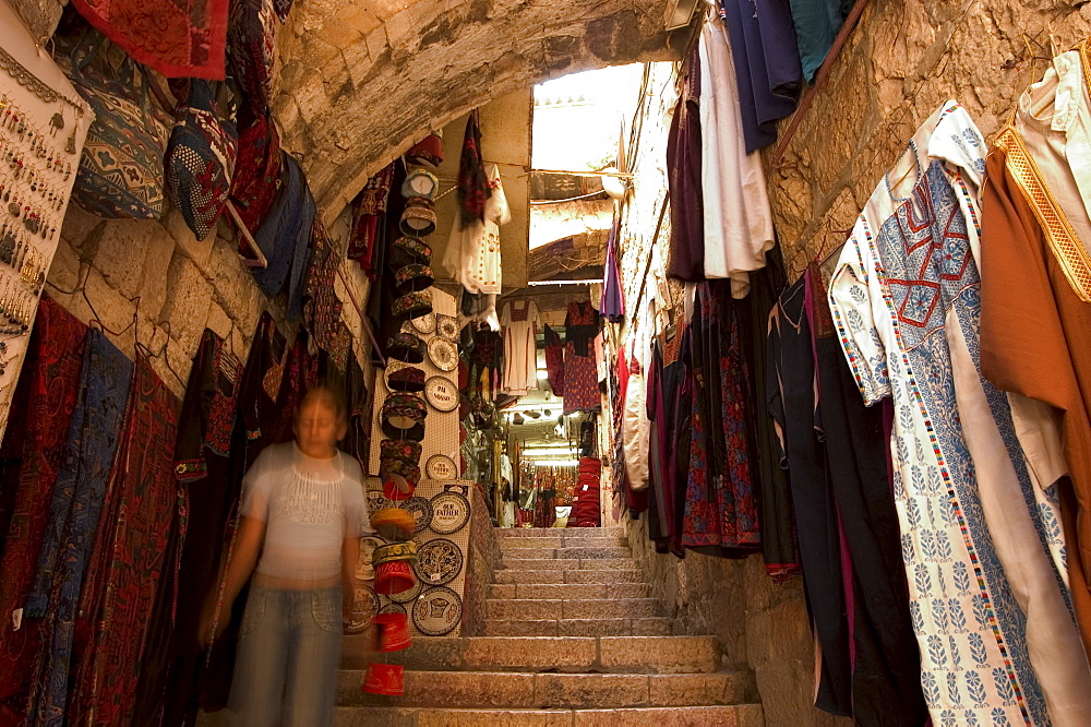 David Street tourist market, Old Walled City, Jerusalem, Israel, Middle East