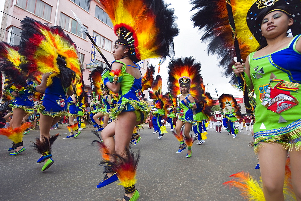 Parade at Oruro Carnival, Oruro, Bolivia, South America