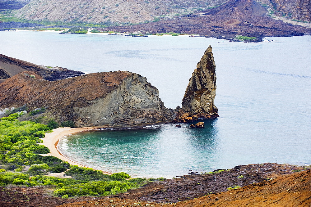 Pinnacle Rock, Isla Bartholome, Galapagos Islands, UNESCO World Heritage Site, Ecuador, South America