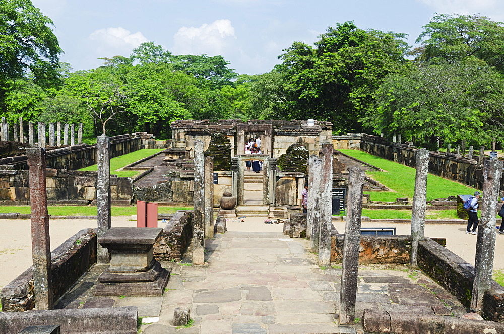 Vatadage, Quadrangle, Polonnaruwa, UNESCO World Heritage Site, North Central Province, Sri Lanka, Asia