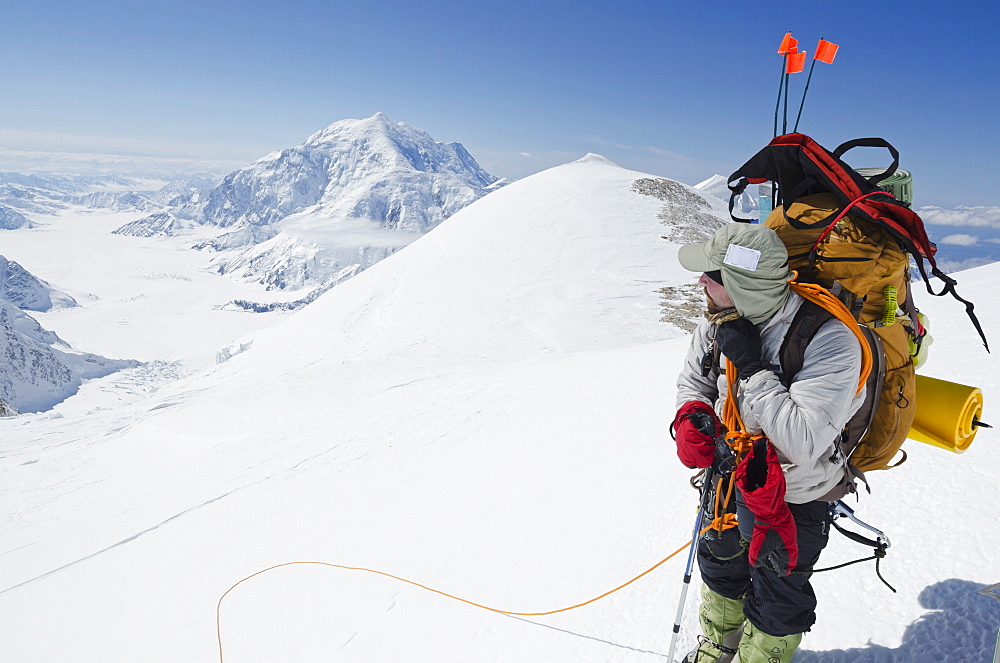 Climbing expedition on Mount McKinley, 6194m, Denali National Park, Alaska, United States of America, North America 