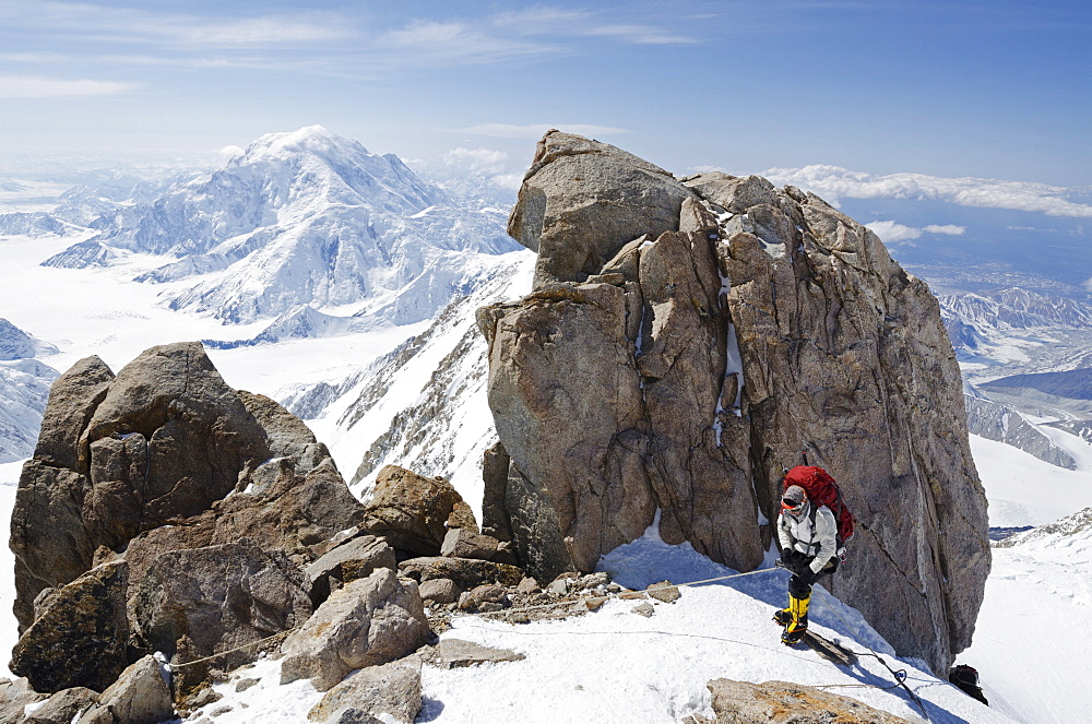 Climbing expedition on Mount McKinley, 6194m, Denali National Park, Alaska, United States of America, North America 