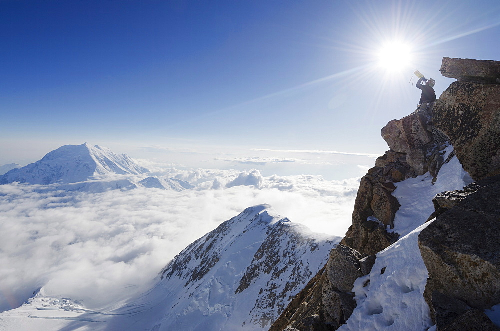 Climbing expedition on Mount McKinley, 6194m, Denali National Park, Alaska, United States of America, North America 