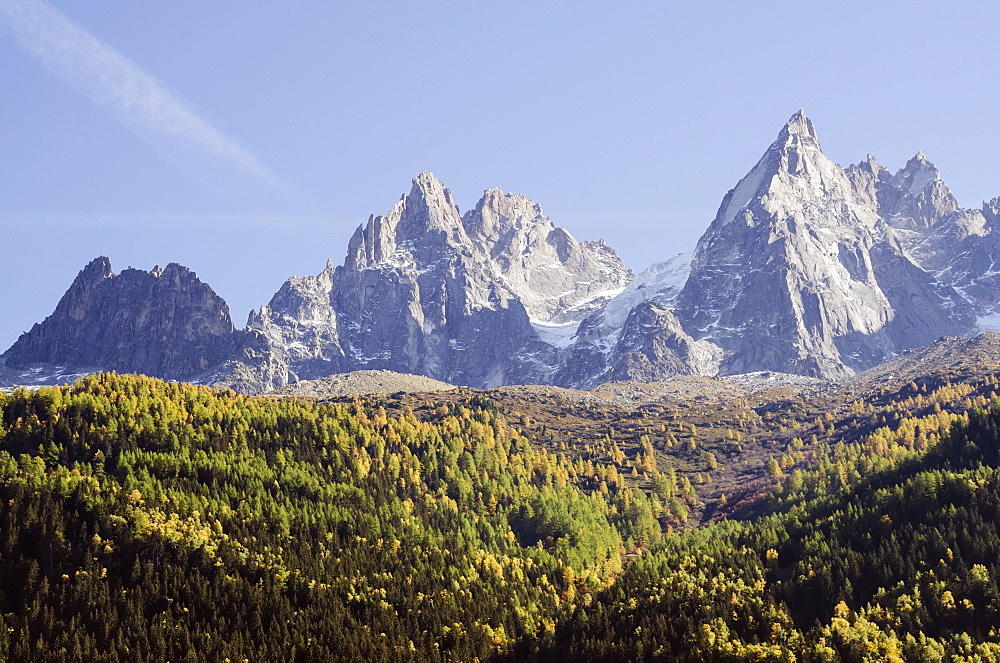 Aiguilles de Chamonix peaks, Chamonix, Haute-Savoie, French Alps, France, Europe 