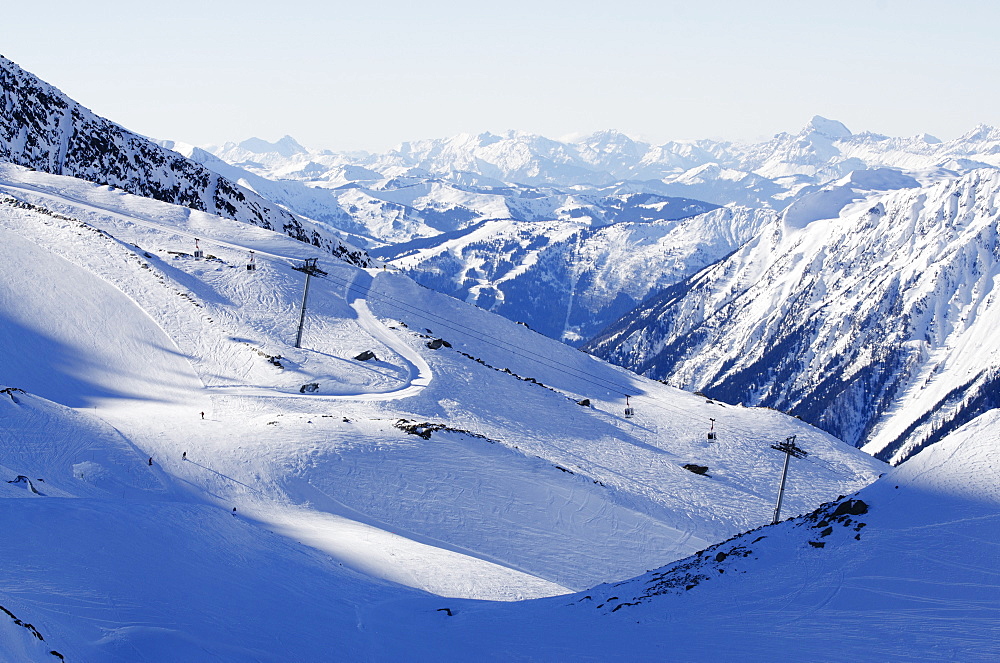 Argentiere and Grand Montet ski area, Chamonix Valley, Haute-Savoie, French Alps, France, Europe 