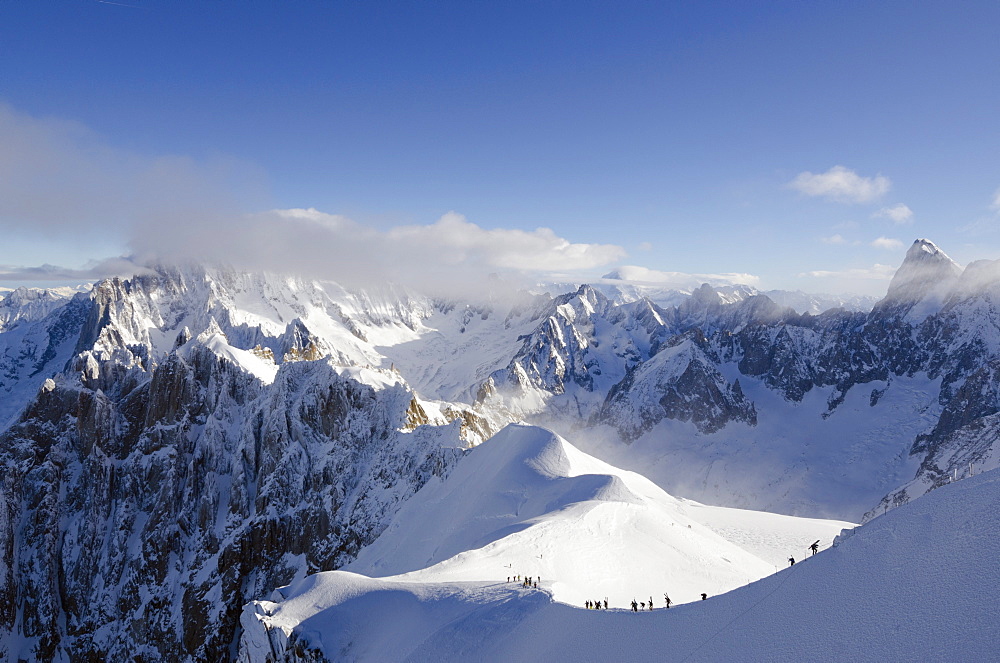 Aiguille du Midi ridge, Chamonix, Haute-Savoie, French Alps, France, Europe 