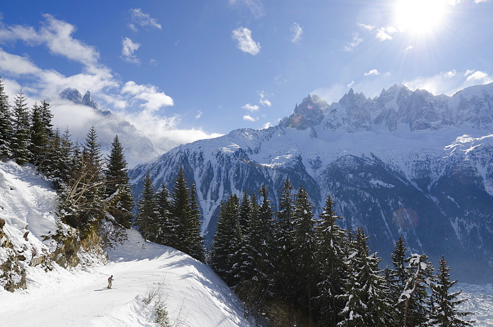 Brevant ski area, Aiguilles de Chamonix, Chamonix, Haute-Savoie, French Alps, France, Europe 