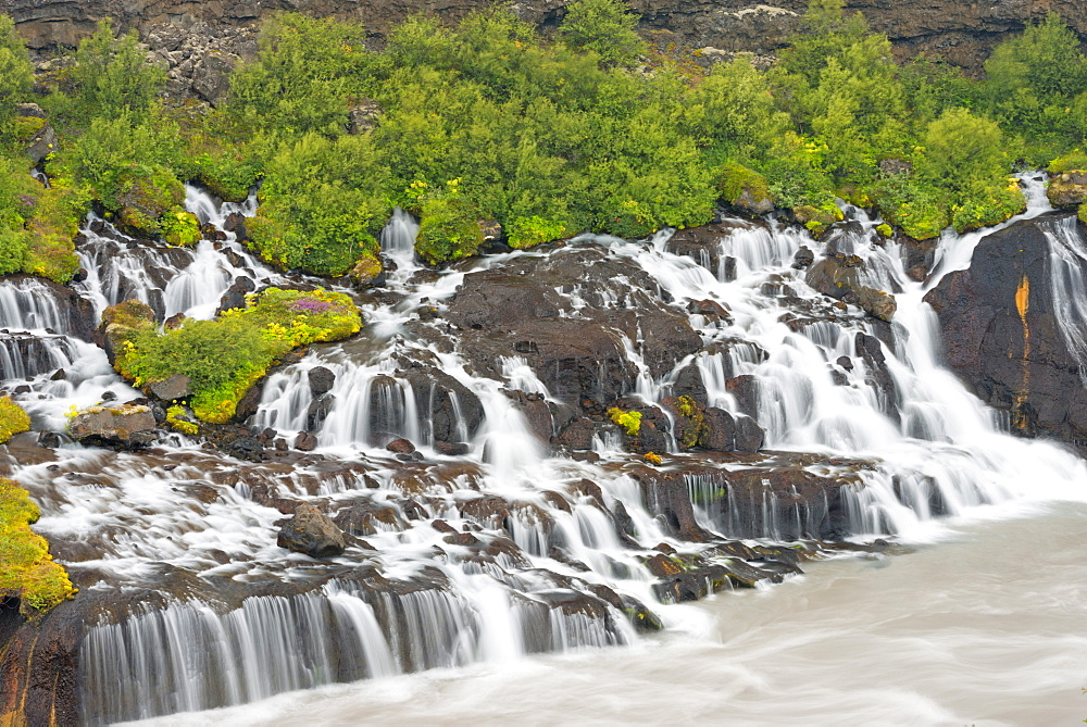 Hraunfossar waterfall, Iceland, Polar Regions