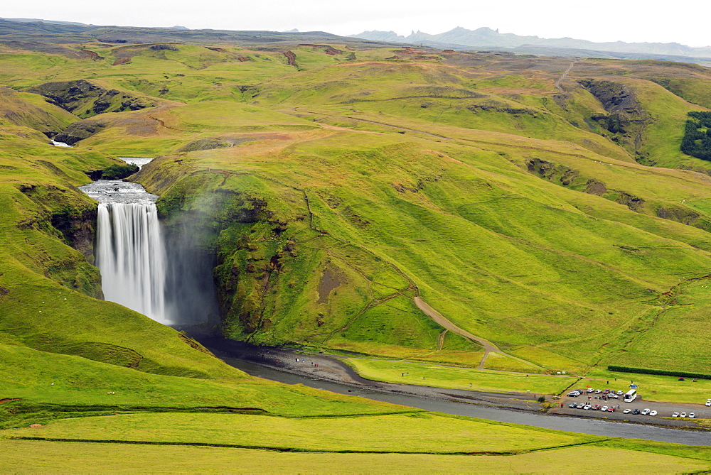 Skogafoss waterfall, Southern Region, Iceland, Polar Regions