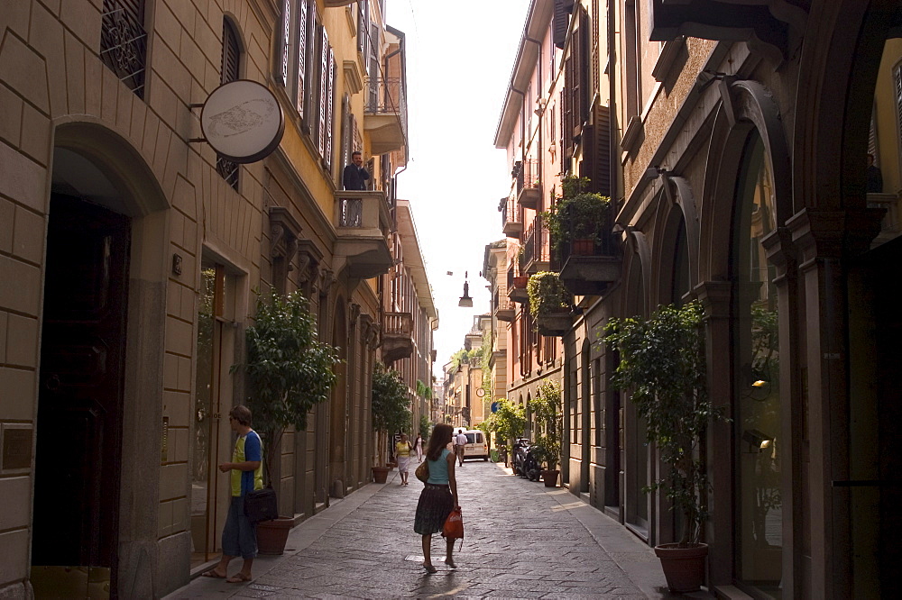 Shopping streets of Milan, Lombardy, Italy, Europe