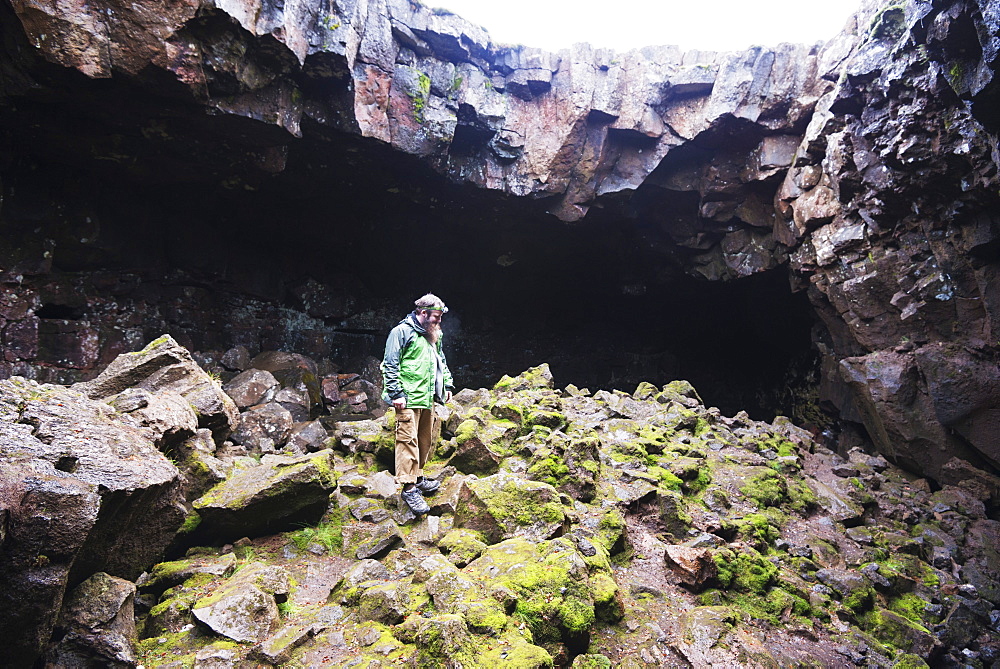 Raufarholsheillir lava tube cave system, Iceland, Polar Regions