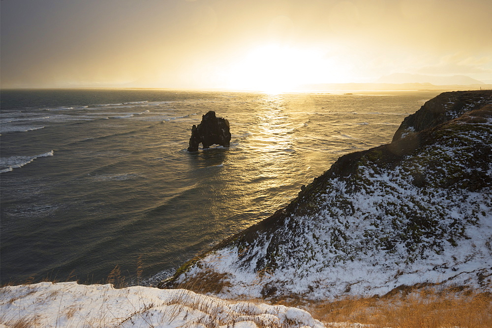 Hvitserkur rock formation, Vatnsnes peninsular, Iceland, Polar Regions